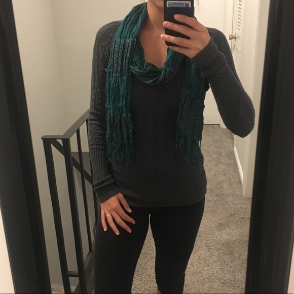 Turquoise & Silver Scarf - Picture 4 of 4